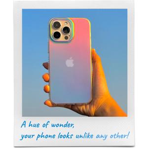 LONLI Hue - for iPhone 15 Pro Case - Iridescent [10FT Drop Protection] - Shockproof Cover with Color Changing Effect | Cute and Unique for Women, Girls and Men (2023)