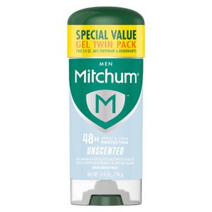 Mitchum Men's Deodorant, Antiperspirant, Triple Odor Defense Gel Stick, 48 Hr Protection, Dermatologist Tested, Alcohol Free, Unscented, 3.4 Oz (Pack of 1) Mitchum Men's Deodorant, Antiperspirant, Triple Odor Defense Gel Stick, 48 Hr Protection, Dermatologist Tested, Alcohol Free, Unscented, 3.4 Oz (Pack of 1)