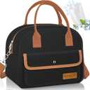 KIPBELIF Cute & Roomy Adult Lunch Box for Women  Stylish Insulated Lunch Bag with Cooling Pack, Shoulder Strap, Multi-Pockets for Work, Picnic, and Travel (Standard Size)