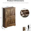 Shoe Cabinet, Shoe Storage Cabinet for Entryway with 2 Flip Drawers, Narrow Farmhouse Shoe Organizer Cabinet, Slim Shoe Rack Cabinet, 23.6in Rustic Brown, Width - 23.6 inches