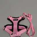 Dooradar Cat Harness and Leash Set, Escape Proof Safe Adjustable Kitten Vest Harnesses for Walking, Easy Control Soft Breathable Mesh Jacket with Reflective Strips for Cats, Pink, XS