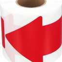 PATIKIL 6" x 3" Directional Arrow Sticker, 200 Pcs Vinyl Removable Self Adhesive Waterproof Floor Decal Wall Marking Sign for Road Instructions, Red