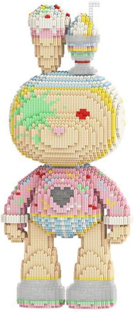HONLANCH Animal Ice Cream Rabbit Micro Building Blocks Set（8000PCS 55cm High Series） Gift for Adults and Kids