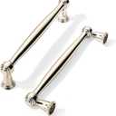 khtumeware 10 Pack Polished Nickel Cabinet Pulls 6-1/4 Inch(160mm) Hole Centers Cabinet Pulls Kitchen Cabinet Hardware for Cupboard Drawer Handles Dresser Pulls (6-1/4"(160mm) Hole Center)