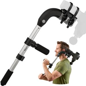 LifePro Massage Gun & Massager Gun Holder (Sold Separately)  Deep Tissue Handheld Electric Massager with 8 Heads & 6 Speeds (1 Count (Pack of 1), Extension Handle - Black)