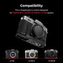 SMALLRIG X-T30 III/X-T30 II/X-T30 L-Shape Grip for FUJIFILM Camera, Built-in Quick Release Plate for Arca, 1/4"-20 Holes, Lightweight Ergonomic Silicone Handgrip,Shutter Button (Black) - 5663