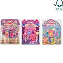 Melissa & Doug Puffy Sticker Activity Books Set: Dress-Up, Princess, Mermaid - 208 Reusable Stickers - FSC Certified