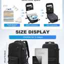 VGCUB Vacuum Backpack Travel with Pump Vacpack System Storage Carry on Work Laptop Business Waterproof College Compression Personal Item Daypack Backpacks for Women Men Black