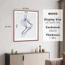 20x24 Poster Frame, 20x24 Picture Frame Matted to 16x20, Solid Wood Poster Frame-Horizontal and Vertical Wall Hanging for Home, Exhibition, Caffe(Brown)