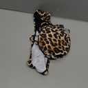 OYOANGLE Women's Cheetah Print Bikini Set Underwire Padded Push Up 2 Piece Bathing Suit, Size Small(Brown and Black)