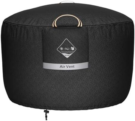 QH.HOME Fire Pit Cover Round Super Waterproof, 36" D X 24" H Outdoor Firepit Cover 600D Strong Tear Resistant, Premium Fading Resistant for Gas Fire Pit