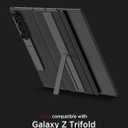 Miimall for Samsung Galaxy Z Trifold Case, Built-in Screen Protector, Military Hinge Protection, Dual Kickstand, Slim & Lightweight, Full Body Heavy Duty Shockproof Rugged Leather Flip Cover, Black