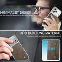 Vinich for MagSafe Wallet Magnetic RFID Blocking Card Holder Compatible with MagSafe Phones and Cases, Strong Magnet Minimalist Phone Wallet for iPhone 17/16/15/14/13/12/Pro/Max/Plus, Vintage Brown