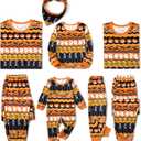 PATPAT Christmas Family Matching Pajama Sets Includes Christmas Socks - Perfect for Family Photos & Holiday Celebrations (M)