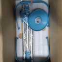 Gen 1 Large-Capacity Spin Mop and Bucket – for Big Homes & Deep Cleaning Days, 4-Chamber System Separates Dirty & Clean Water, 2-GAL Heavy-Duty Design with Wheels & 6 Refill Mop Heads - Blue/ Grey