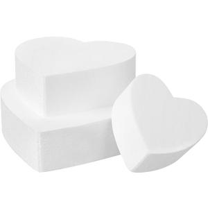 Gadpiparty 3pcs Heart Shaped Foam Cake Dummy Set, Polystyrene Cake Decorating Practice Mold for Weddings, Birthdays, and Crafting Projects, Includes 4, 6, 8In Gadpiparty 3pcs Heart Shaped Foam Cake Dummy Set, Polystyrene Cake Decorating Practice Mold for Weddings, Birthdays, and Crafting Projects, Includes 4, 6, 8In