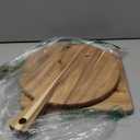 Acacia Wood Cutting Board 2 Pack with Handle, Wooden Charcuterie Board Large Paddle Carving Chopping Board Set, Serving Tray for Cheese Meat Fruit Pizza Bread Baking