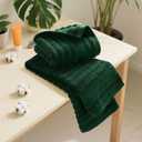 Jacquotha 2-Pack Hand Towels (Forest Green) Ribbed Kitchen & Bathroom Premium Cotton Towels 13 x 29, Soft and Quick Drying 480 GSM