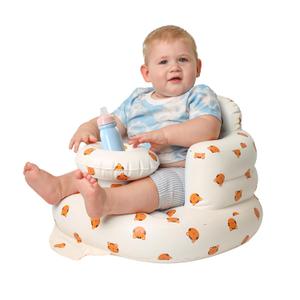 Solens Inflatable Baby Seat for Sitting Up with Tray & Back Support, Baby Sit Up Chair with Built-in Air Pump, Waterproof Floor Seat for Infants & Toddlers, Includes Carry Pouch, Tiger
