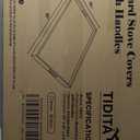 Stove Top Cover - Acacia Wood Noodle Board for Gas and Electric Stovetops - Wooden Kitchen Sink Cover for Counter Space & Tray (Black), SCA2