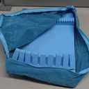 Teenyyou Zippered Flatware Storage Drawer Liner Silverware Storage Bag Tarnish Preventative Silver Organizer Cutlery Case Container Box Large Capacity Silverware Chest 15.75" x 11.02" x 3.94"(Blue)