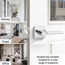 Probrico 1 Pack Passage Lever Polished Chrome Door Handle Lock Non-Locking Keyless Square Lever for Hall and Closet, for Right & Left Side