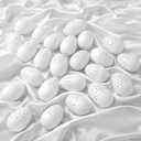 Qunclay 24 Pcs Easter Egg Decorations 2.4 in Plastic Rhinestone Eggs White Elegant Vase Filler and Basket Stuffer DIY Craft Supplies for Easter Gift Spring Wedding Party Vase Home Decor (Glitter)