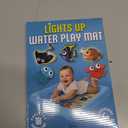 SplashEZ Lights Up Tummy Time Water Mat for Babies, Large Baby Water Mat Tummy Time for Sensory Play with LED Glowing Fishes, Inflatable Fun Play Pad for Infants & Toddlers 3 to 36 mo