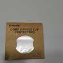 4Pcs Silicone 3D Carbon Fiber Texture Car Door Handle Cup Protectors Paint Scratch Protector Sticker Vehicle Exterior Accessories 1.5mm Thick Scratch Guard Sticker (Semi-Transparent, Large)