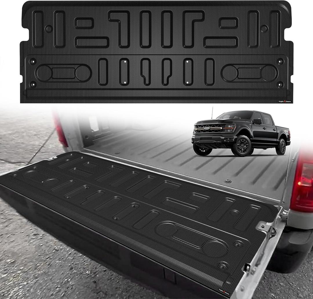 TripleAliners Tailgate Mat Compatible with 2021-2026 Ford F150 Accessories, Tailgate Cover Custom Fit All Weather Protection Pickup Liner, Not Fit Work Surface/Pro Access Tailgate