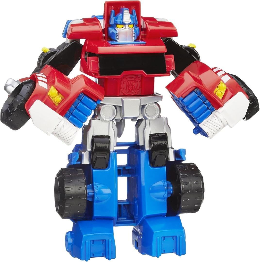 Transformers Playskool Heroes Rescue Bots Optimus Prime, 4.5-Inch Action Figure, Kids Converting Robot Toy, Ages 3+