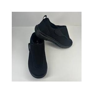 Women's Orthopedic Diabetic Wide Walking Shoes: Arch Support Orthotic Ankle Foot Pain Relief Neuropathy High Arch Slip On, Plantar Fasciitis Bunions Recovery Outdoor Driving Loafers Black Size 7W