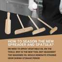 Fir Wood Pancake Spreader and Spatula Kit, 3 Size Batter Spreader and One 11.8" Spatula For Different Crepe Pans, Crepe Making Tools Suitable For Home Kitchen & Commercial Pancake Stall
