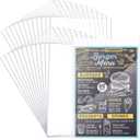 50 Pcs 11" x 17" Menu Cover, Rigid Print Protectors Double-Sided Clear Vinyl Menu Holder Heavy Duty Paper Sleeves Hard Plastic Poster Protector Sleeve for Page Sheet Photographs Document (50)