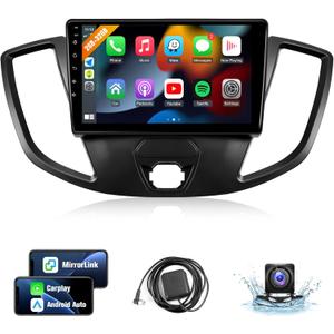 Naifay Android Car Stereo for Ford Transit 2013-2019 with Wireless CarPlay Android Auto, 2+32G 9inch Touchscreen Car Radio for Ford Transit with Bluetooth/FM Audio Receivers/GPS/WiFi/SWC/Split Screen