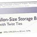 Premium Plastic Clear with Ties Gallon Bags - 10" x 12" (60 Pc) - Durable & Leakproof Storage Solution - Perfect for Home and Kitchen Use