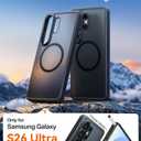 TORRAS for Samsung Galaxy S26 Ultra Case, [Military Grade Protection] [Fit for MagSafe] Shockproof Magnetic Translucent Classic Grippy DIY Button for Samsung S26 Ultra Case Slim, Black