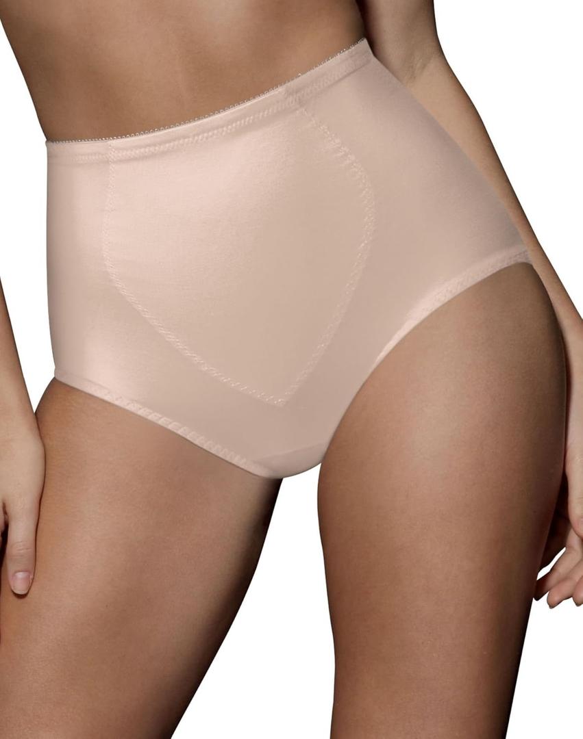 Bali Women's Firm Shapewear Pack, Shaping Brief with Tummy Control, 2-Pack (X-Large, Nude)