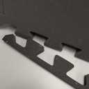 SUPERJARE 0.56'' Thick 6 Pcs 24 Sq Ft Rubber Top Exercise Equipment Mats, High Density EVA Foam Mats with Rubber Top, Interlocking Gym Flooring for Home Gym, Protective Workout Mat, Black/Grey