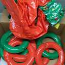 9 Pcs Inflatable Christmas Games Set 32 Inch Christmas Tree Ring Toss Game 8 Pcs 10 Inch Ring for Xmas Party Favors Indoor Outdoor Game Gifts Indoor Outdoor Xmas Holiday Party Supplies