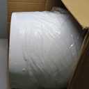 21.7" H Round Pure White Concrete Indoor Outdoor Modern Tall Planter Small Cracks