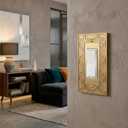 Rio Salto Rocker Light Switch Cover Plate Gold Metal Outlet Covers Decorative Art Deco Geometric Wall Plates Gatsby Collection, Midsize 5.00" X 3.13"