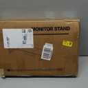 WESTREE Dual Monitor Stand Riser, Wood and Steel Monitor Stand Riser, Computer Monitor Stand for 2 Monitors, Multi-Purpose Desktop Storage Stand for Computer, Laptop, Printer, TV (Large, Black)