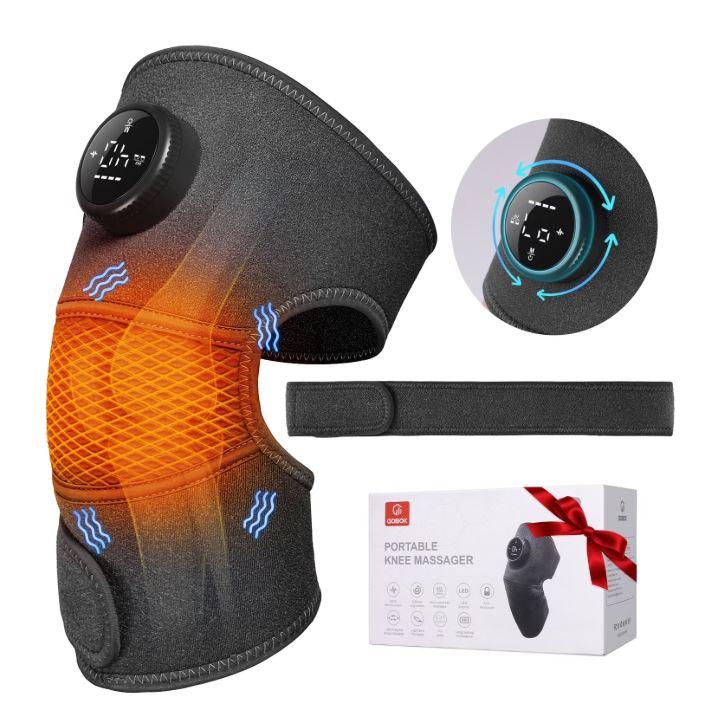 GOBOK 8 Modes Knee Massager with Heat20 Intensities Cordless Knee Brace forArthritis Pain Relief, Muscle Relaxation& Joint Support ldeal for Knee,Shoulder, Elbow  Gifts ldea