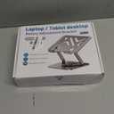 Laptop Stand, Laptop Stand for Desk with 360 Rotating Base, Ergonomic Laptop Riser for Desk with Adjustable Height, Heat Dissipation, Fits with All Laptops 10-17.3"