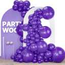 PartyWoo Dark Purple Balloons 140pcs Different Sizes of 18 12 10 5 Inch Royal Purple Latex Balloon Arch Kit for Birthday Baby Shower Graduation Anniversary Bachelorette Party Decorations Purple-Y16