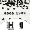 Augshy 700Pcs Large Letter Beads Black Plastic A-Z Mixed Alphabet Shape Beads for Jewelry Making Bracelets Necklaces Key Chains Shoelaces Crafts Party Decor(9x12mm)