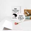 4 x Chenive Funny Father's Day Card from Dog, Happy Father's Day Card for Dog Dad, First Fathers Day Greeting Card, Thanks for Always Putting Up With My Shit Card