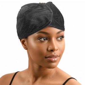 DONNA Silky Satin Wrap Cap  Adjustable Hair Wrap for Women, Soft & Smooth Satin Head Wrap, Comfortable Wide Design for Sleeping, Hair Care, or Styling, Black