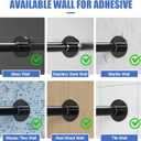 Shower Curtain Rod Base, Stainless Steel #SUS304 Shower Curtain Rod Mounting Bracket, 1"(25.4mm) Rod Pedestal, Curtain Rod Base